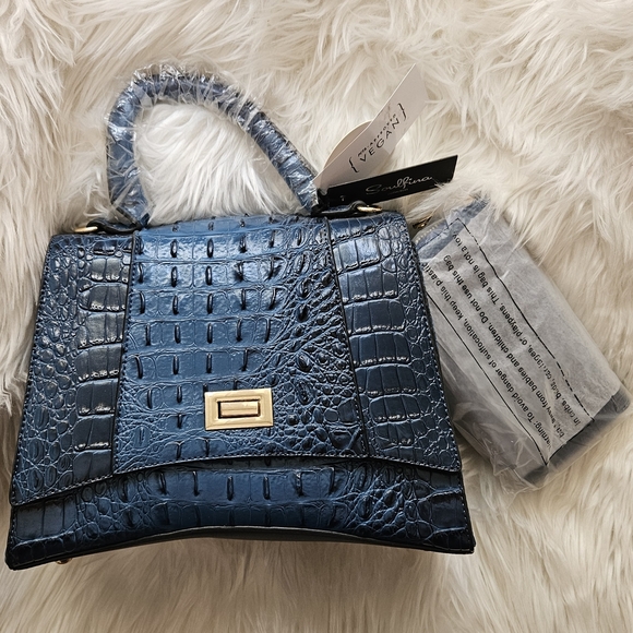 Elegant Black Croc-Embossed Women's Bag - Picture 3 of 5